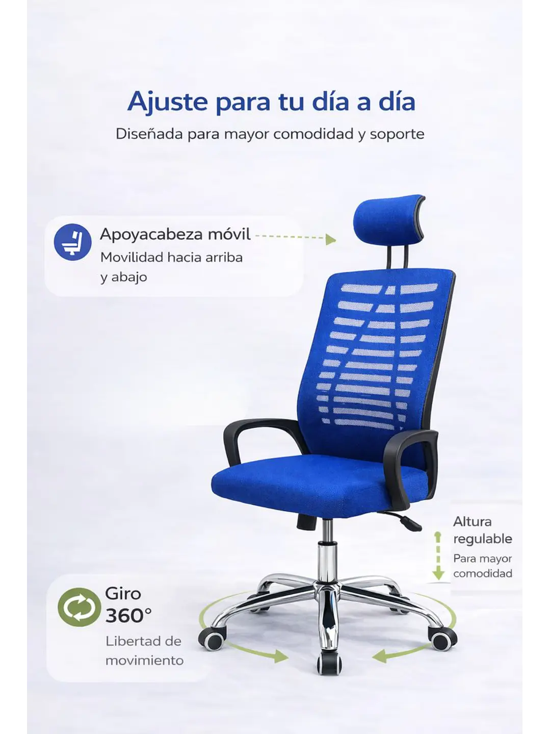 Silla Ejecutiva Milan Azul 7