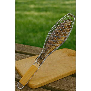 Rejilla Para Asar Vegetales Y Pescado Xl Madera