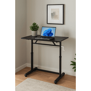 Escritorio con Altura Ajustable 100x60x63-86cm Funcional Tenerife Negro