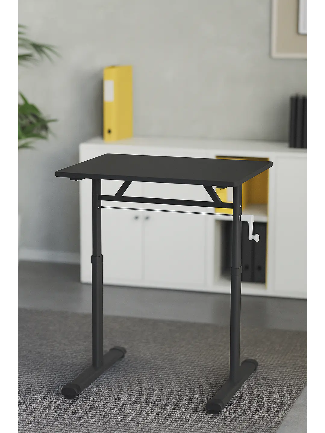 Escritorio con Altura Ajustable 100x60x63-86cm Funcional Tenerife Negro 2
