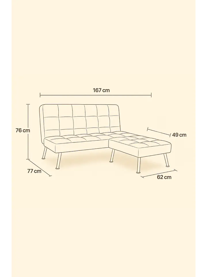 Sillon Sofa Cama Seccional Madrid 5