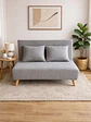 Sillon Doble Sofa Cama Plegable Beirut Gris - Miniatura 1