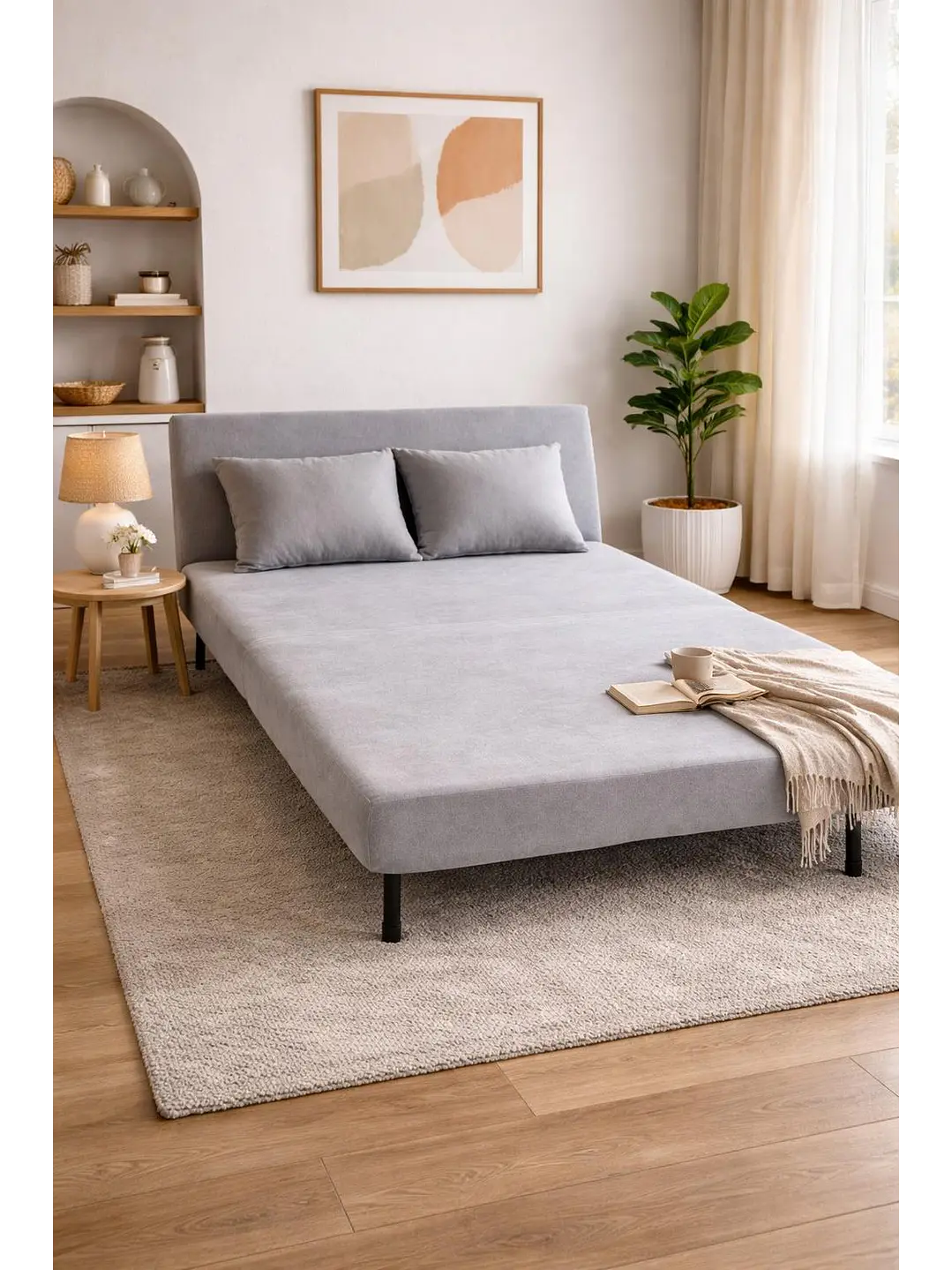 Sillon Doble Sofa Cama Plegable Beirut Gris 3