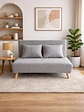 Sillon Doble Sofa Cama Plegable Beirut Gris - Miniatura 4