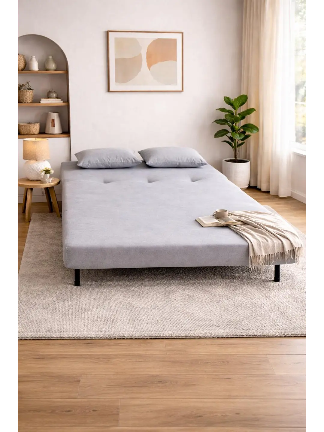 Sillon Doble Sofa Cama Plegable Beirut Gris 5
