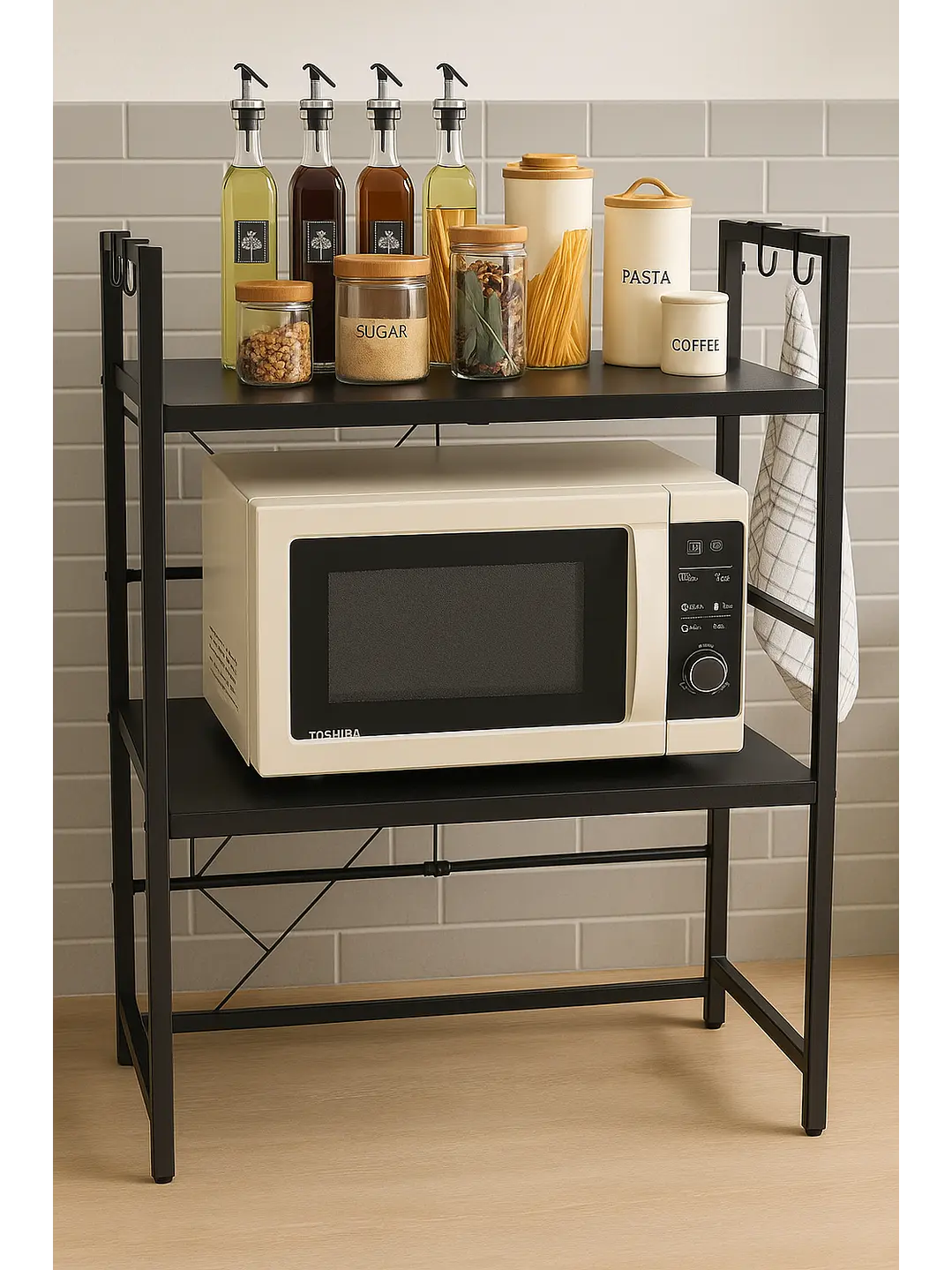 Organizador Estante Repisa De Cocina Microondas Extensible 1