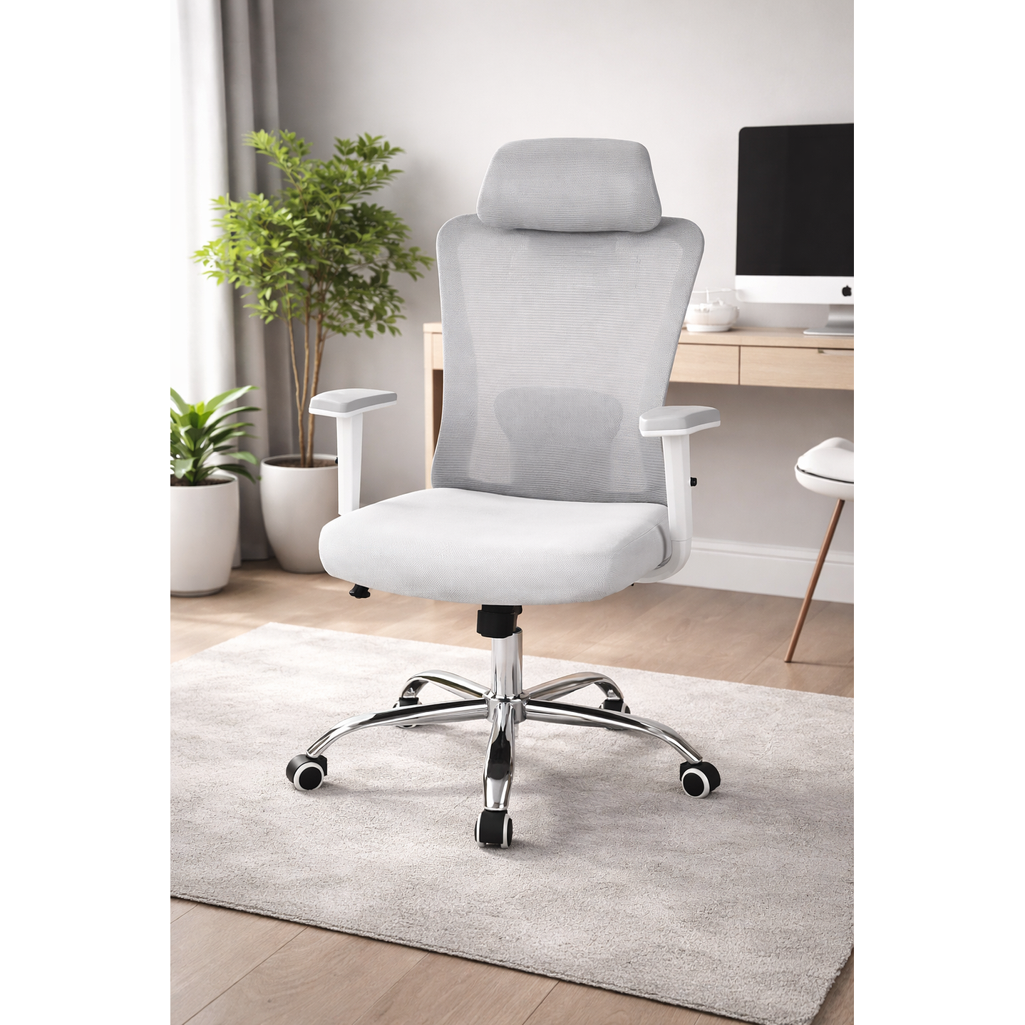 Silla de Escritorio - Oficina - Gamer Houston Gris 1