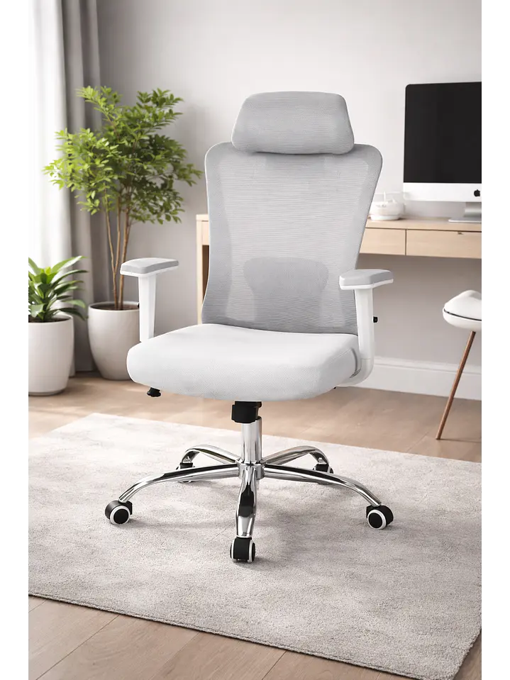 Silla de Escritorio - Oficina - Gamer Houston Gris 1