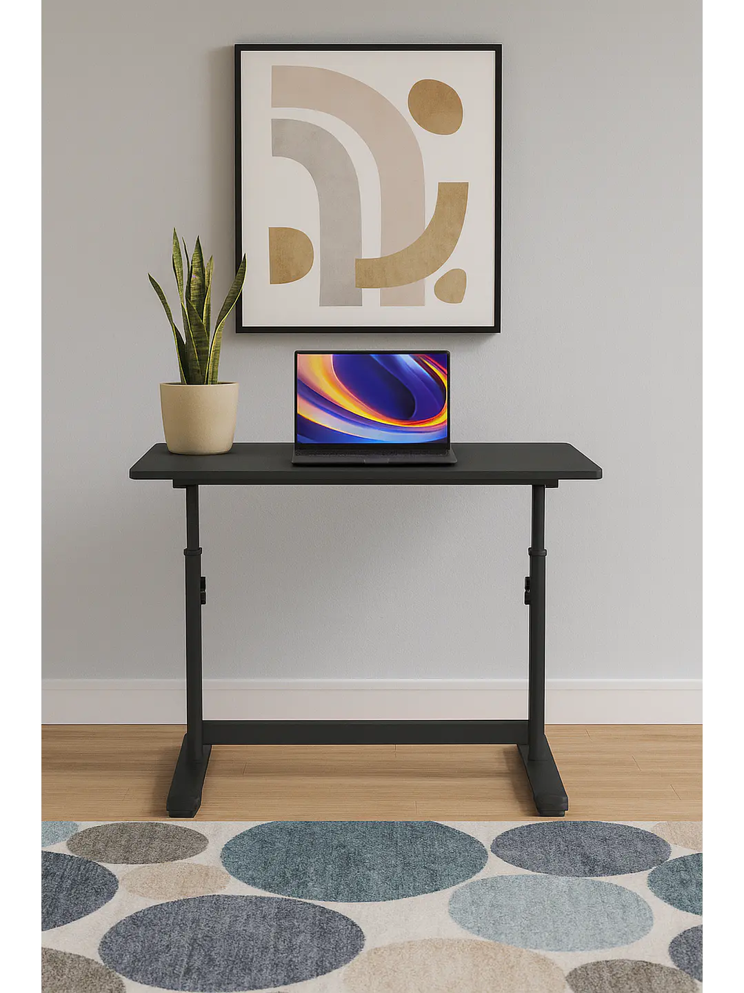 Escritorio con Altura Ajustable 80x60x63-86cm Funcional Bilbao Negro 1