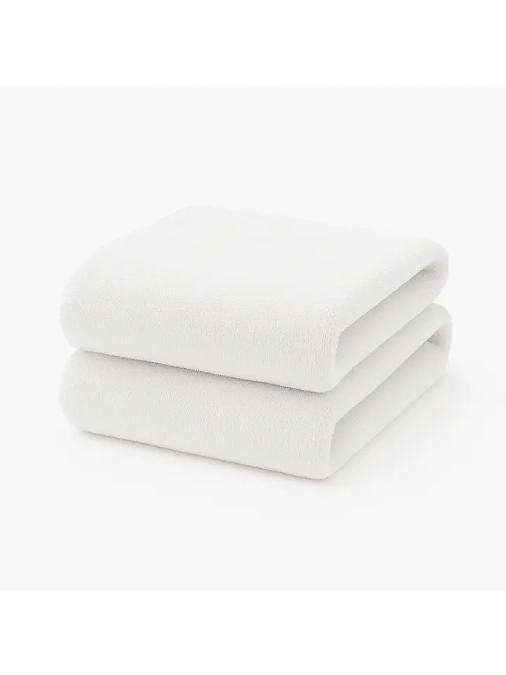 Pack 2 Toallas Blancas Microfibra 070x130 5