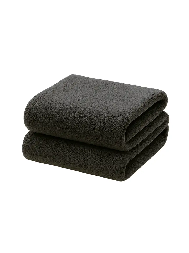 Pack 2 Toallas Negras Microfibra 070x130 5