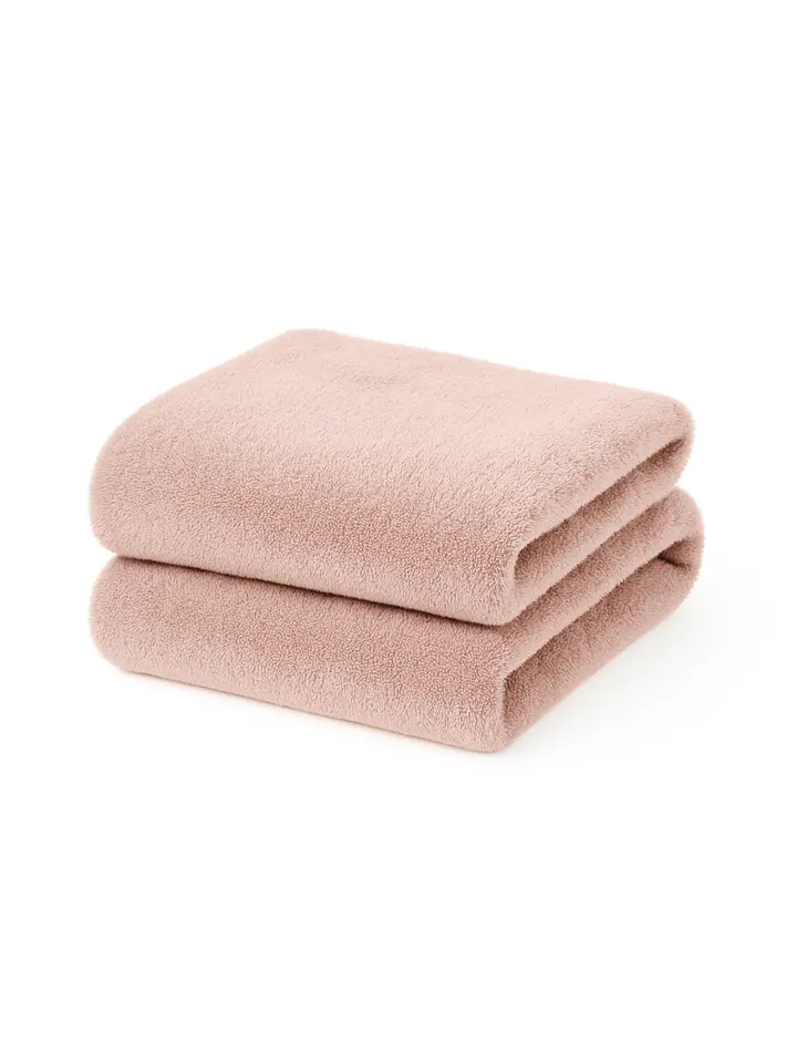 Pack 2 Toallas Rosa Microfibra 070x130 5