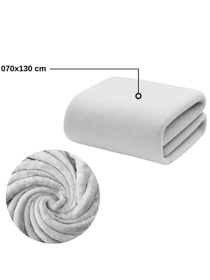 Pack 2 Toallas Gris Microfibra 070x130 4