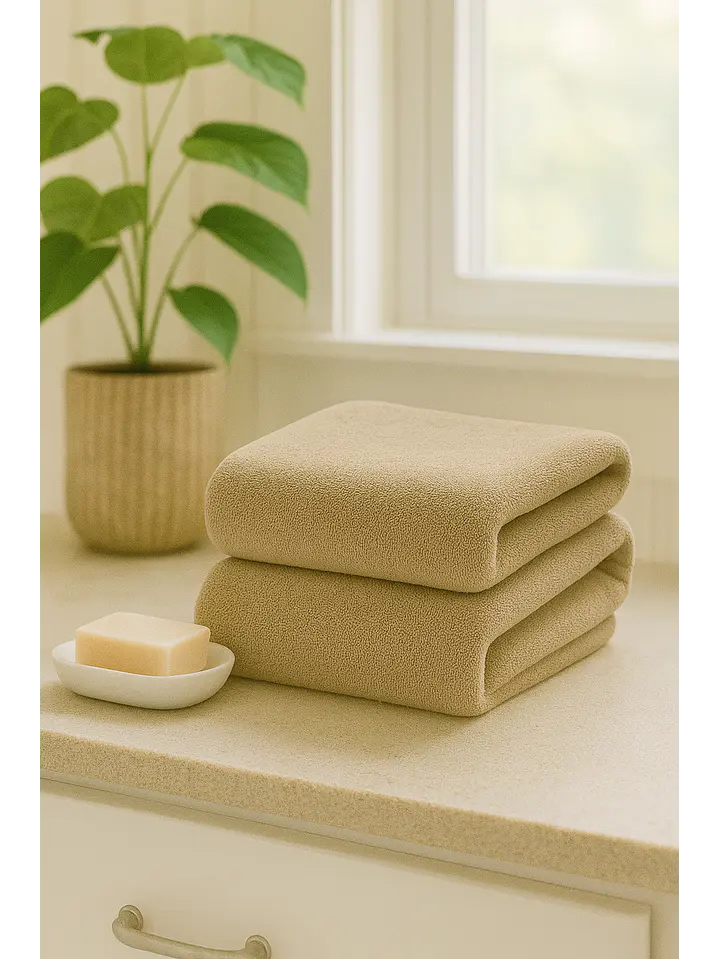 Pack 2 Toalla Taupe Microfibra 100x140 1