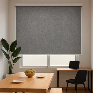 Cortina Roller Blackout Gris Jaspeada 080x200