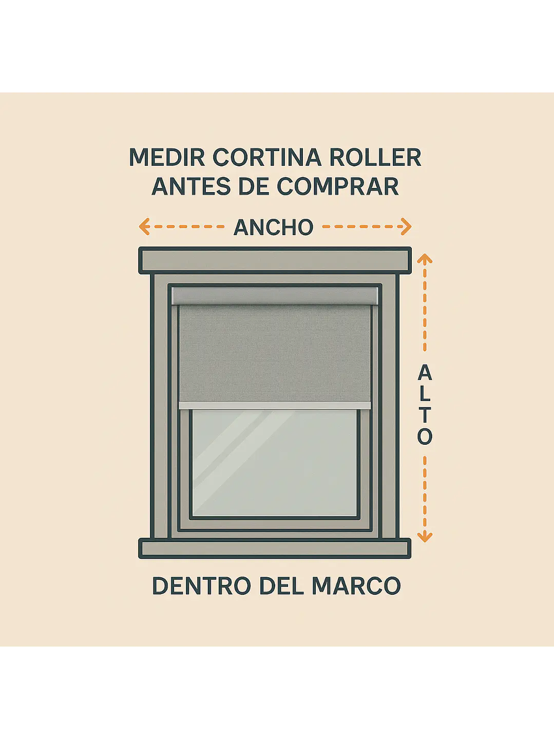 Cortina Roller Blackout Gris Jaspeada 120X200 6