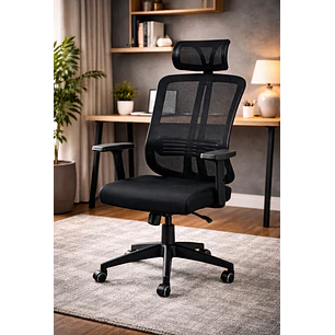 Silla De Oficina Apoyacabeza, Con Brazo Regulable Doha