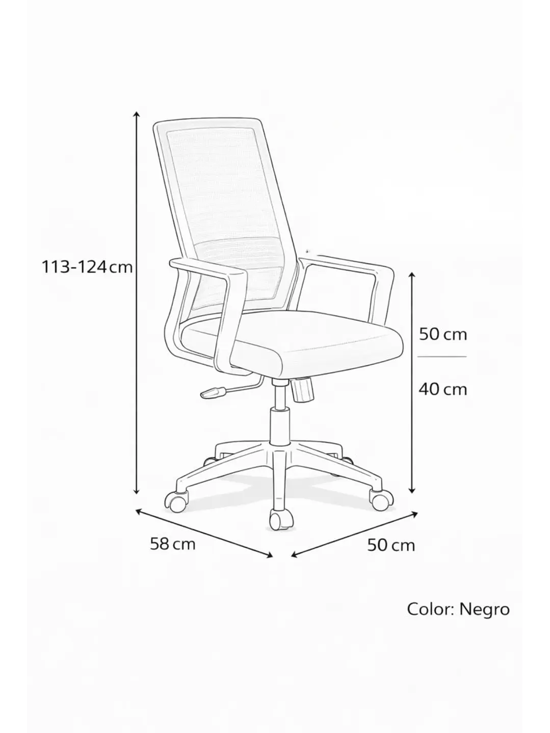 Silla De Oficina Mesh Miami 8