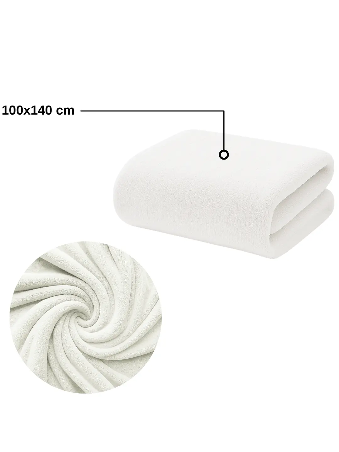 Toalla Blanca Microfibra 100x140 4