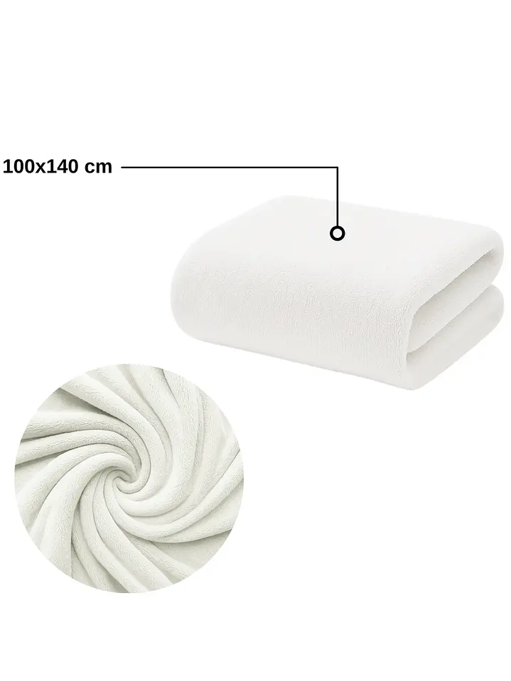 Toalla Blanca Microfibra 100x140 4