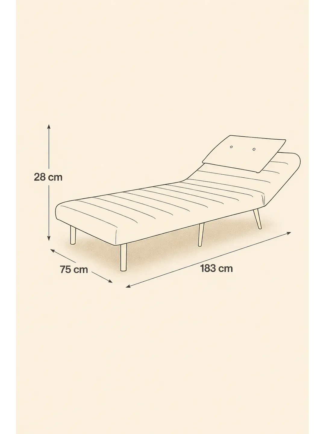 Sillon Sofa Cama Plegable Libano Gris 6