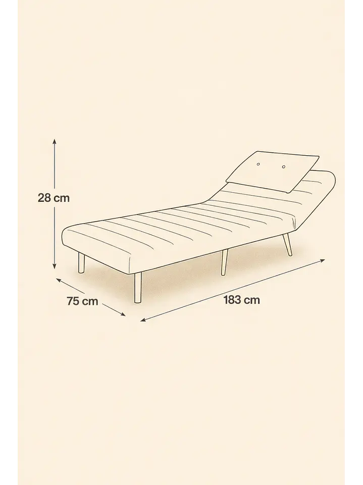 Sillon Sofa Cama Plegable Libano Gris 6