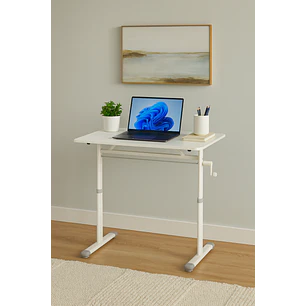 Escritorio con Altura Ajustable 100x60x63-86cm Funcional Tenerife Blanco