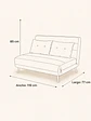 Sillon Doble Sofa Cama Plegable Beirut Gris - Miniatura 6