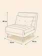 Sillon Sofa Cama Plegable Libano Gris - Miniatura 5