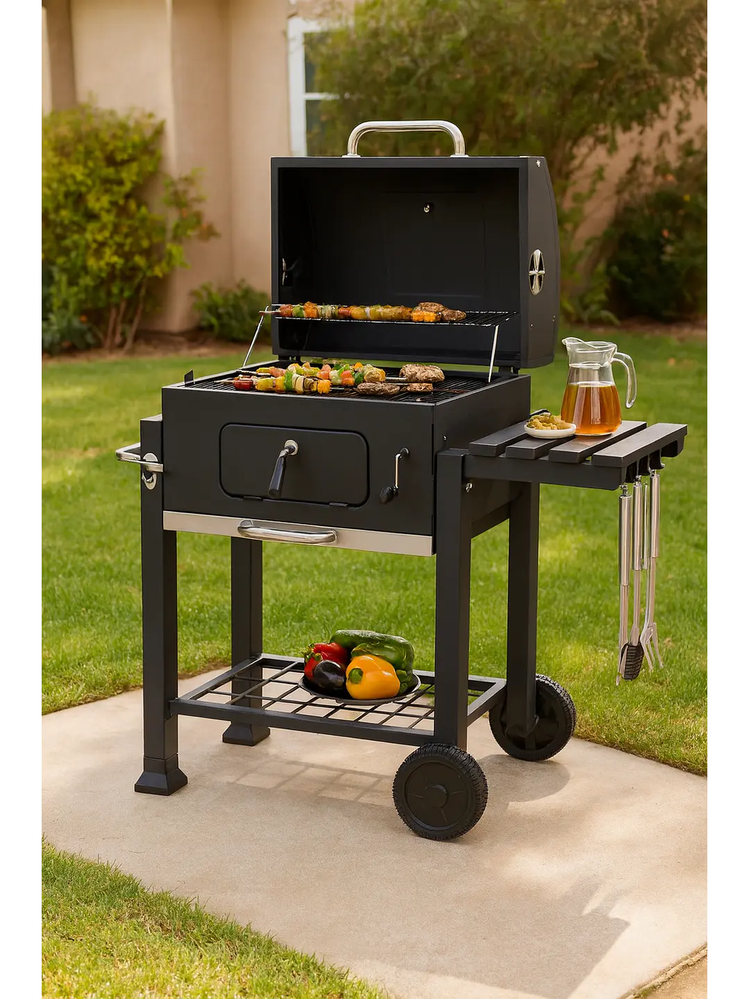 Parrilla A Carbon Modelo Roble 2