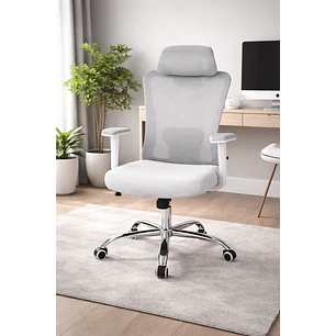Silla de Escritorio - Oficina - Gamer Houston Gris