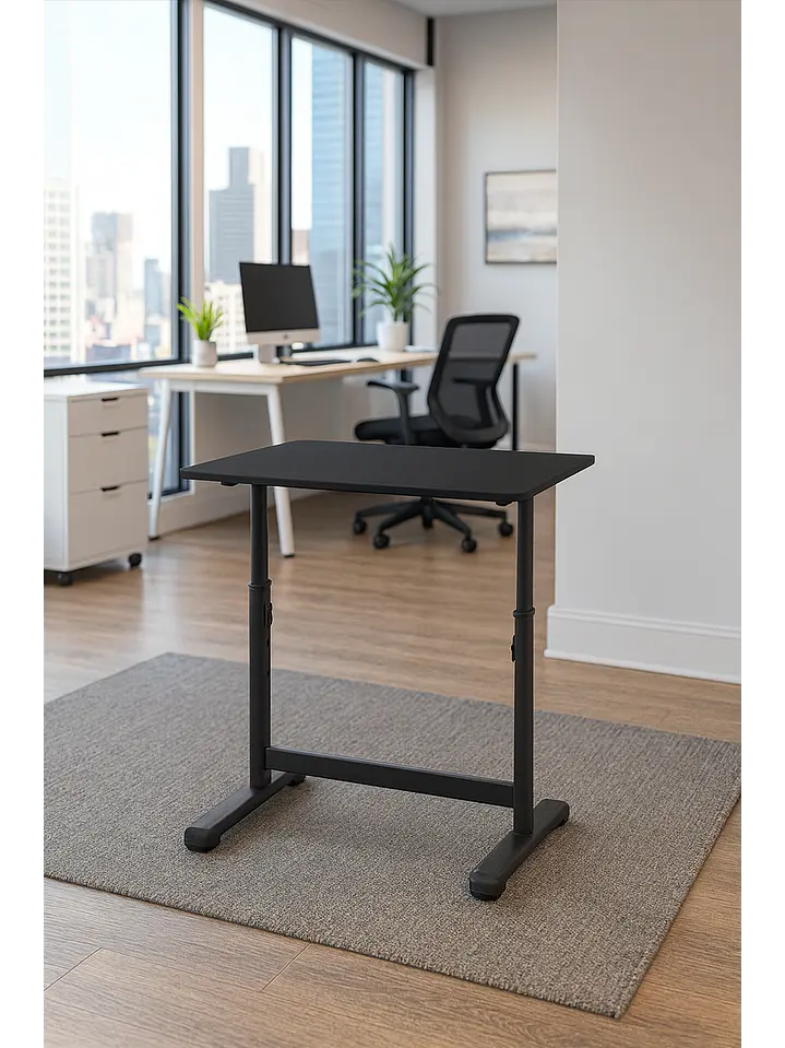 Escritorio con Altura Ajustable 80x60x63-86cm Funcional Bilbao Negro 2