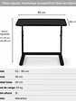 Escritorio con Altura Ajustable 80x60x63-86cm Funcional Bilbao Negro - Miniatura 4