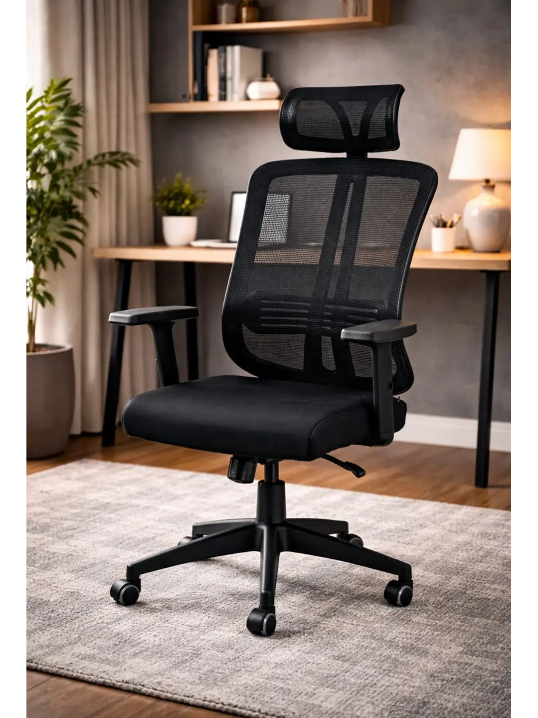 Silla De Oficina Apoyacabeza, Con Brazo Regulable Doha 1