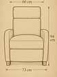 Sillon Reclinable Berger Holanda Cafe Claro - Miniatura 5