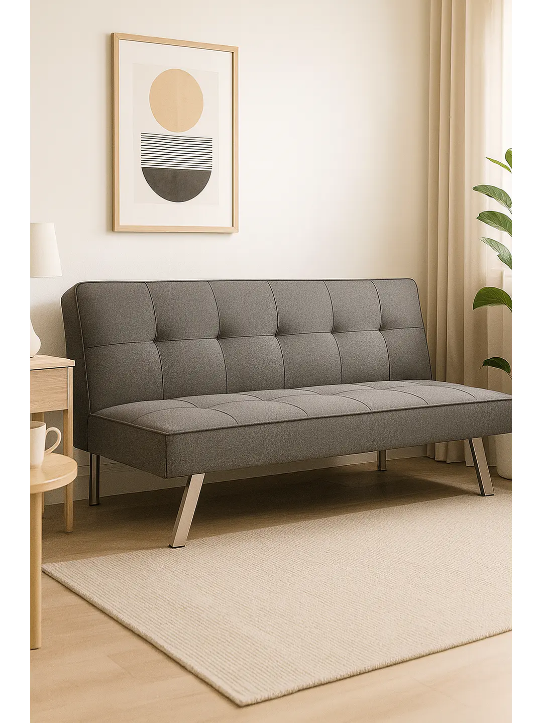 Futon Sofa Cama Grecia Gris 1