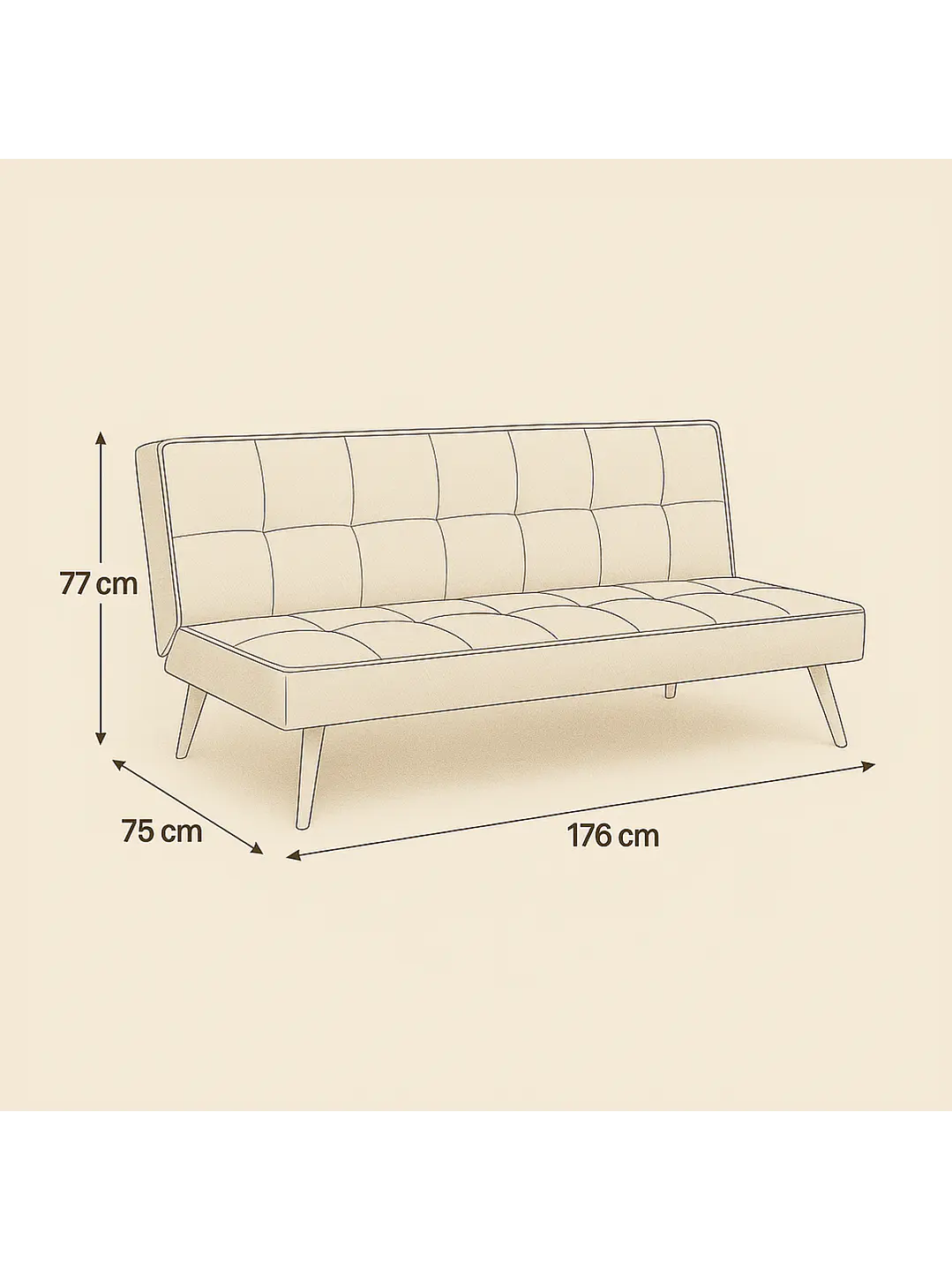 Futon Sofa Cama Grecia Gris 7
