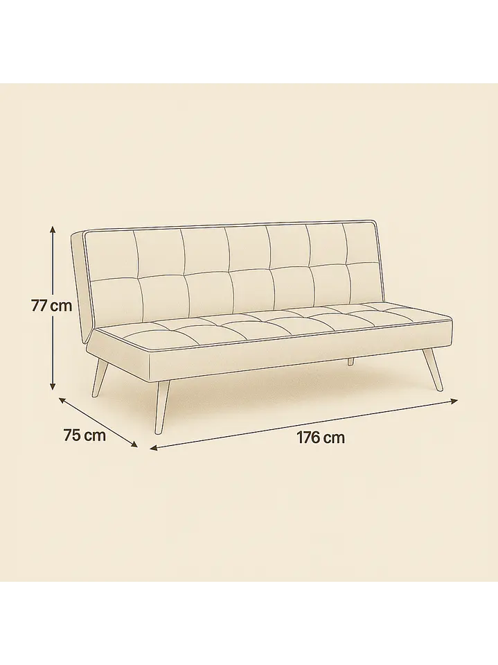 Futon Sofa Cama Grecia Gris 7