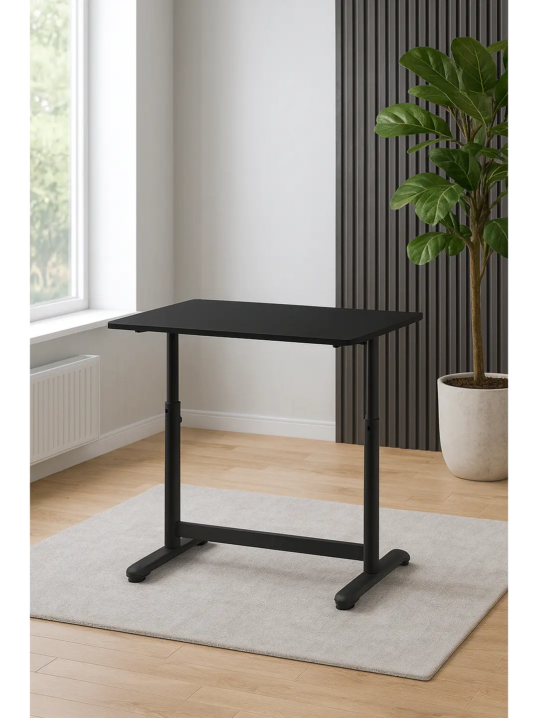 Escritorio con Altura Ajustable 120x60x63-86cm Funcional Toledo Negro 2