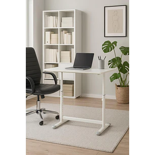 Escritorio con Altura Ajustable 120x60x63-86cm Funcional Toledo Blanco