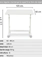Escritorio con Altura Ajustable 120x60x63-86cm Funcional Toledo Blanco - Miniatura 3