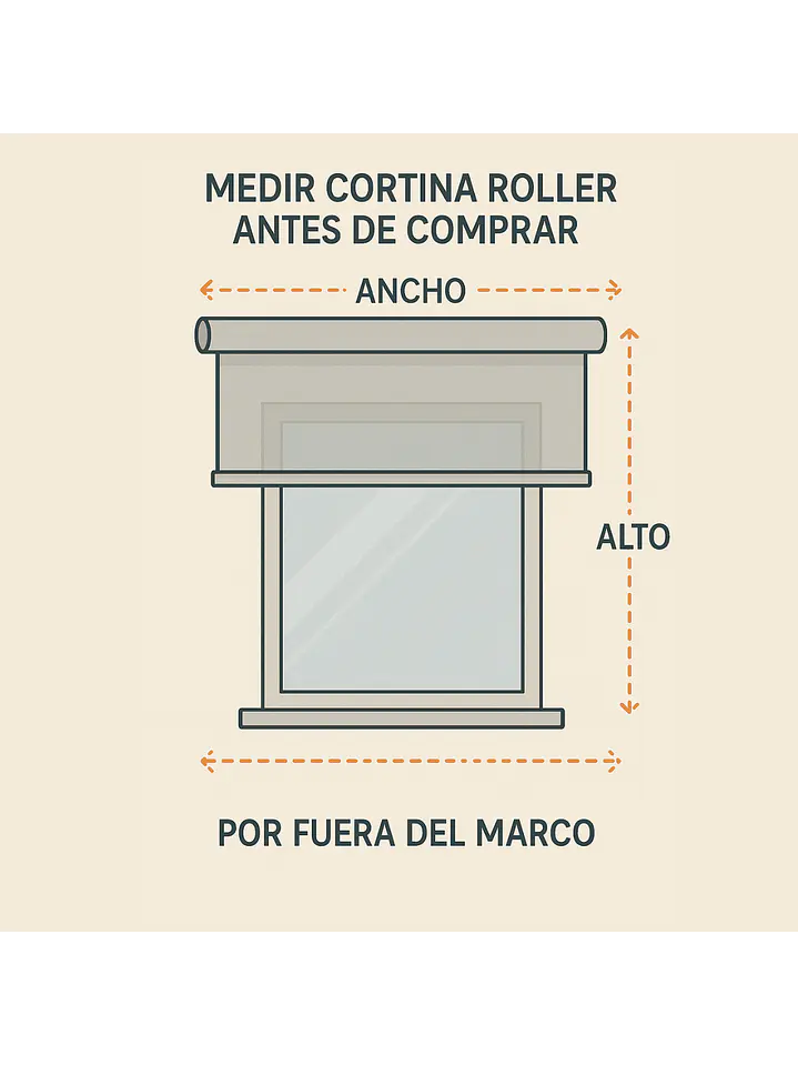 Cortina Roller Blackout Beige 080x200 7