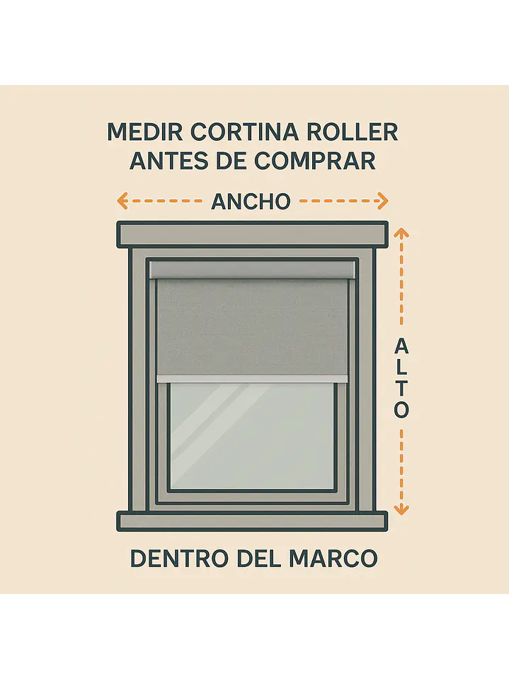 Cortina Roller Blackout Beige 080x200 8