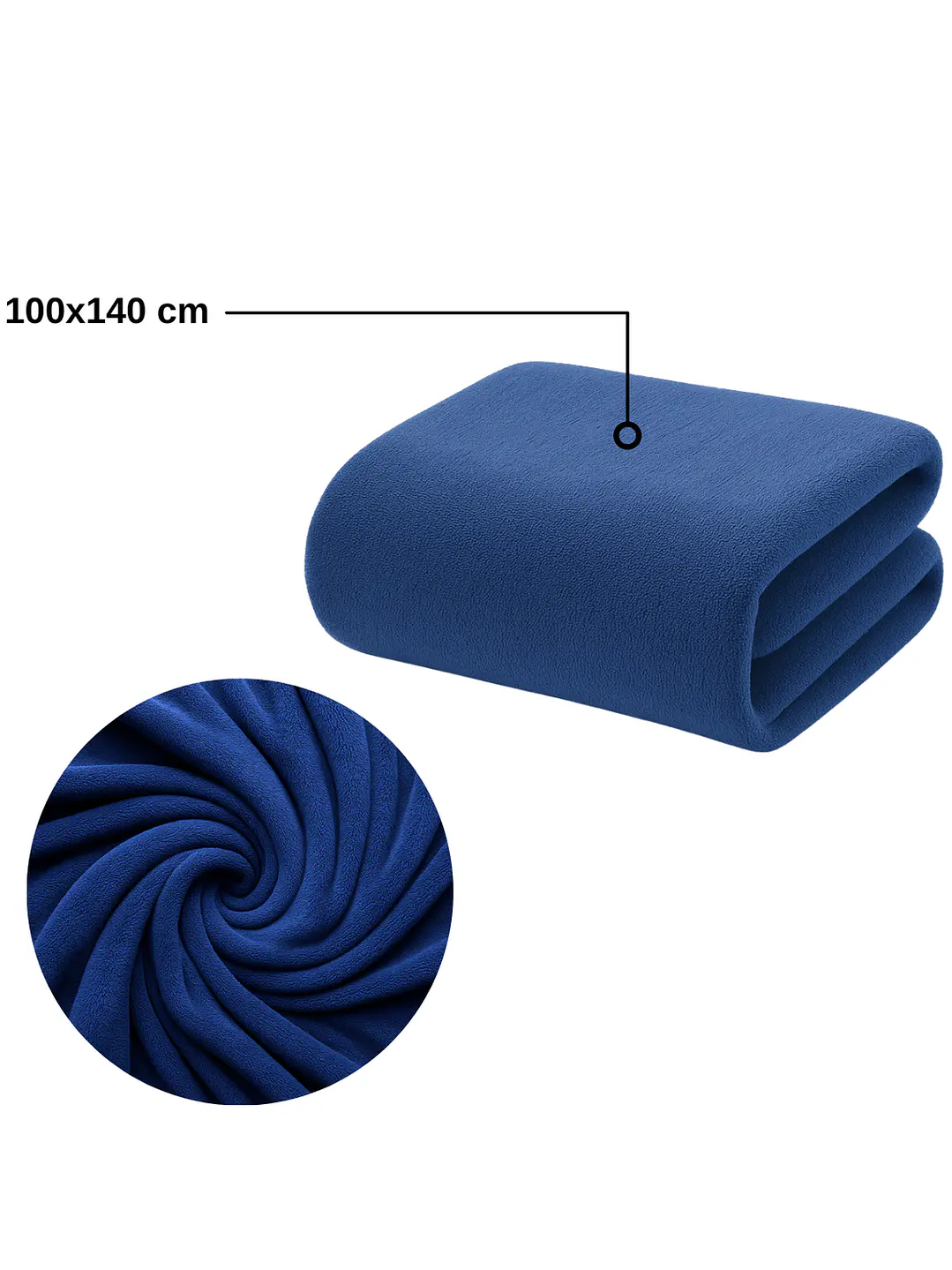 Pack 2 Toalla Azul Microfibra 100x140 4