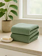 Pack 2 Toalla Verde Microfibra 100x140 - Miniatura 1