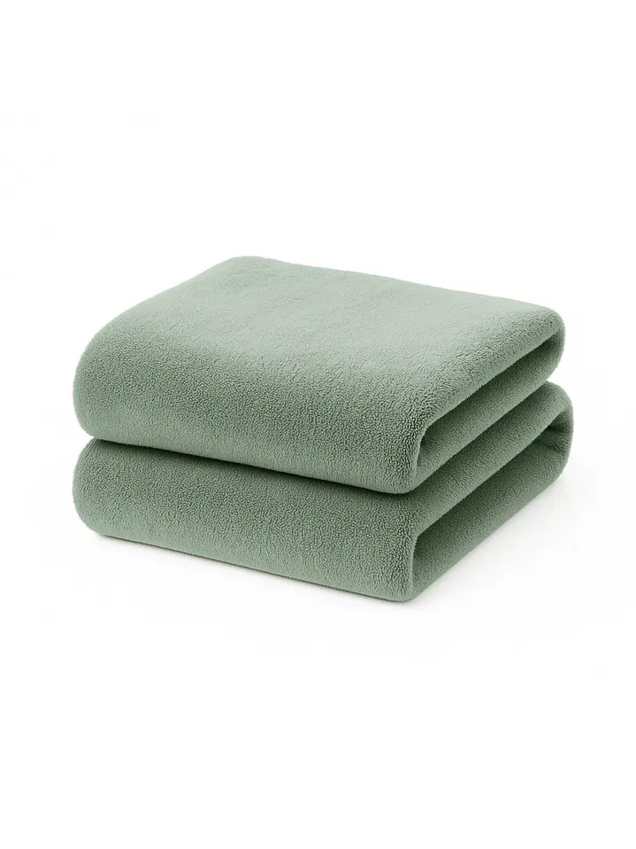 Pack 2 Toalla Verde Microfibra 100x140 5