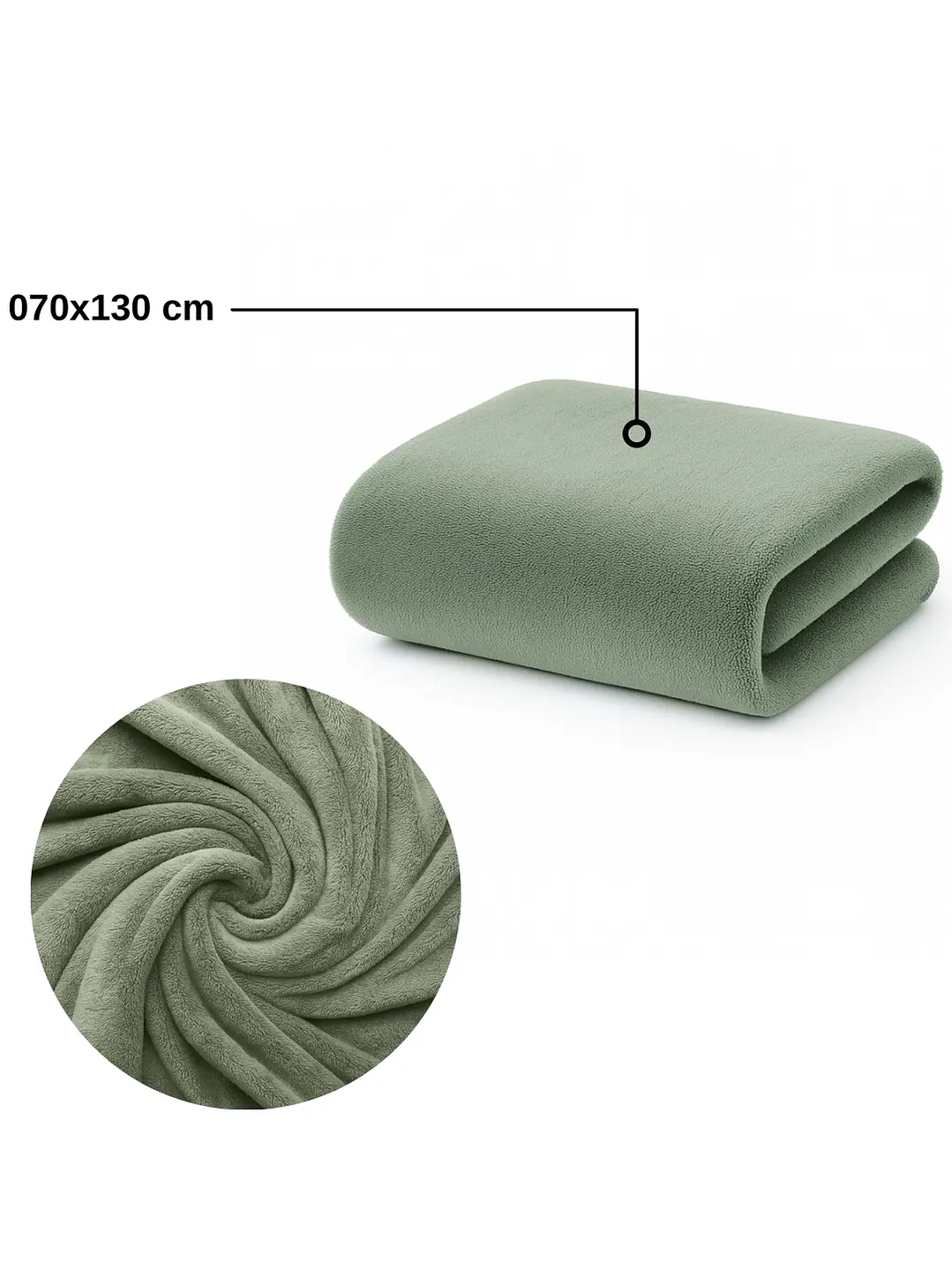 Toalla Verde Microfibra 070x130 4