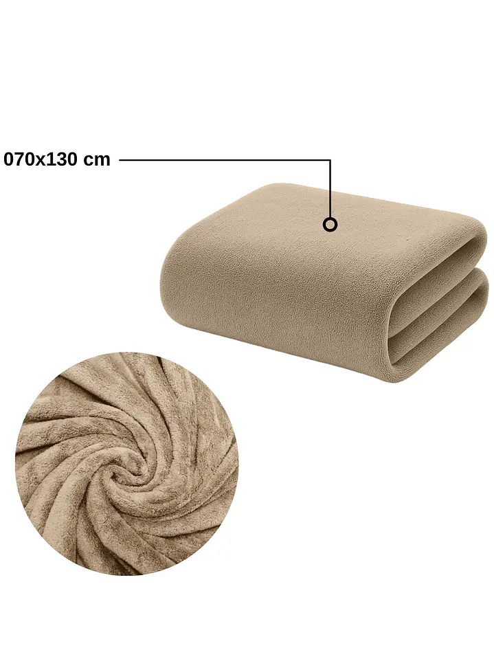 Toalla Taupe Microfibra 070x130 4