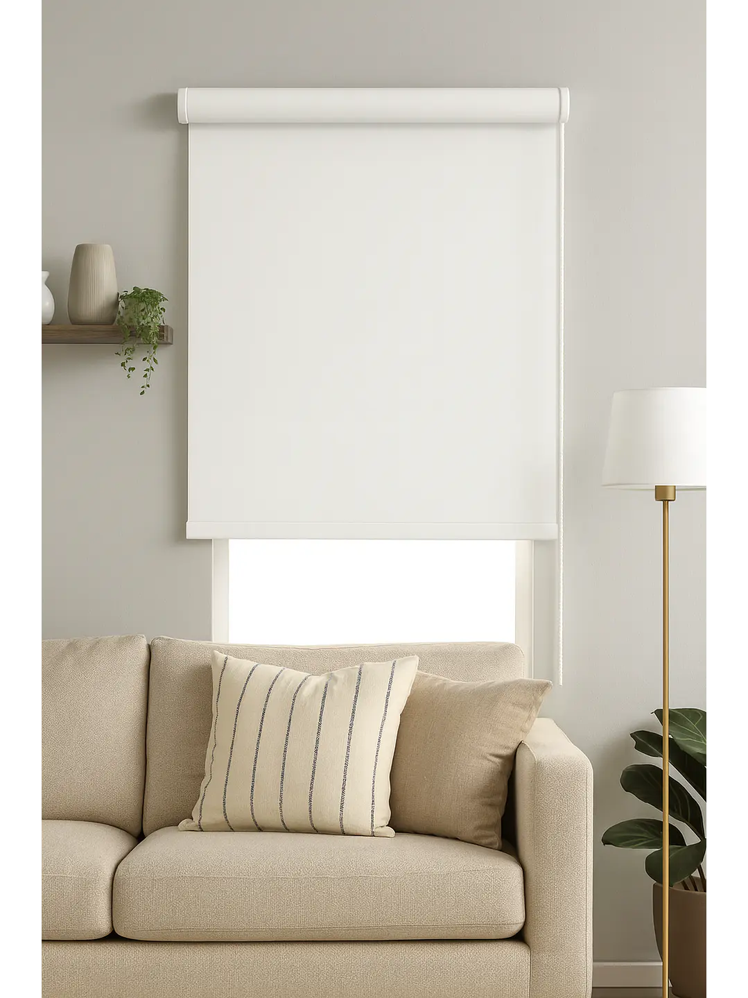 Cortina Roller Blackout Blanca 180X200 1