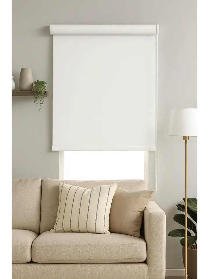Cortina Roller Blackout Blanca 180X200 1